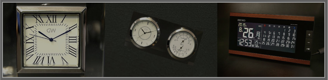 時計・計測機器一覧【置・壁掛時計・気象計・血圧計】　